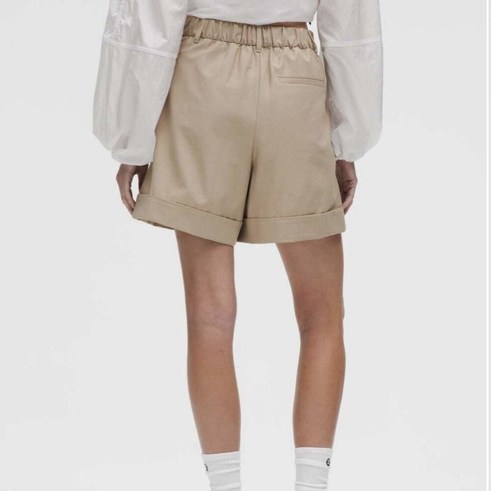 NWT Lululemon LuluLinen High-Rise Pleated Short 6" Sheer Oak Tan Linen Blend 27 - Picture 12 of 13